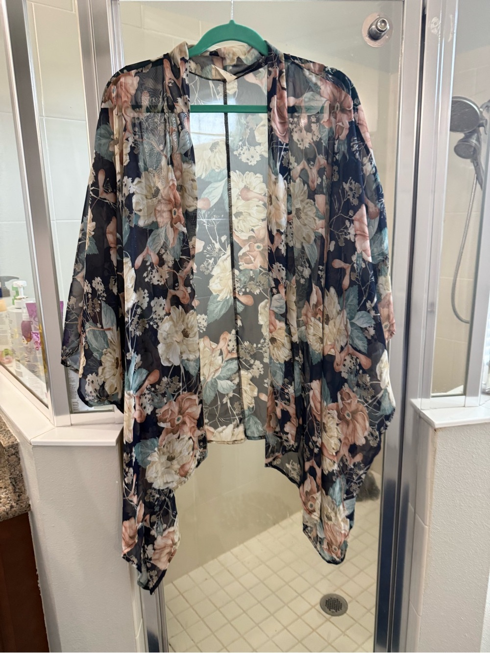 1.4.3. Story by Line Up Floral Sheer Cover-Up in Black, Blush, Cream and Green